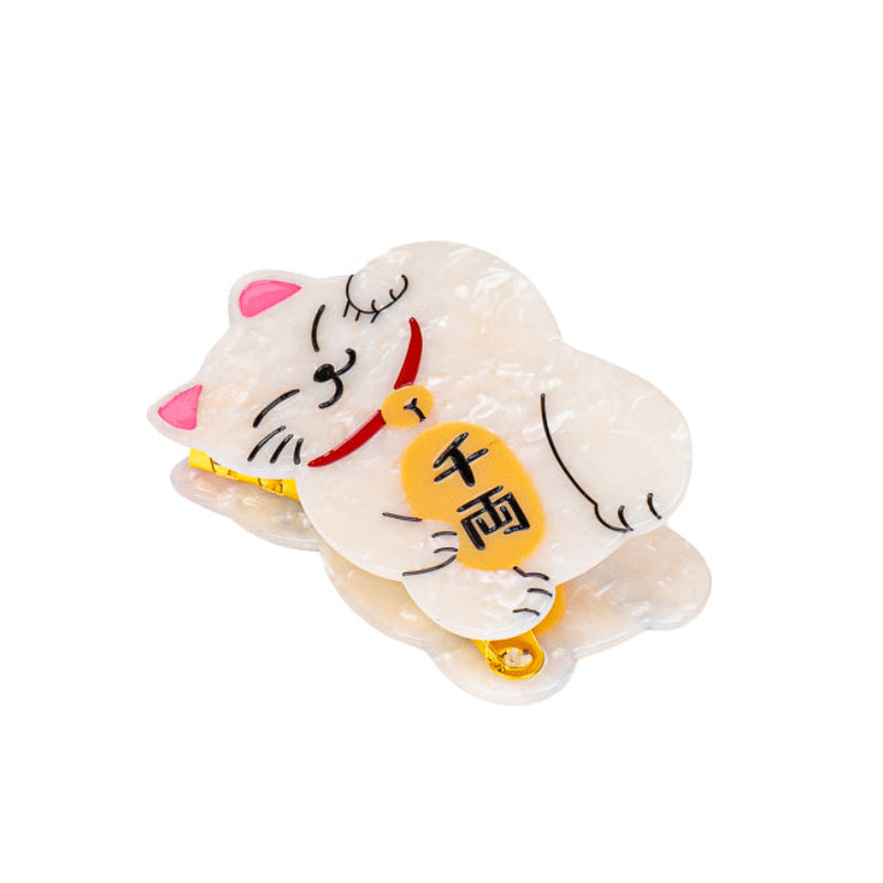 Japanische Haarklammer Maneki-Neko