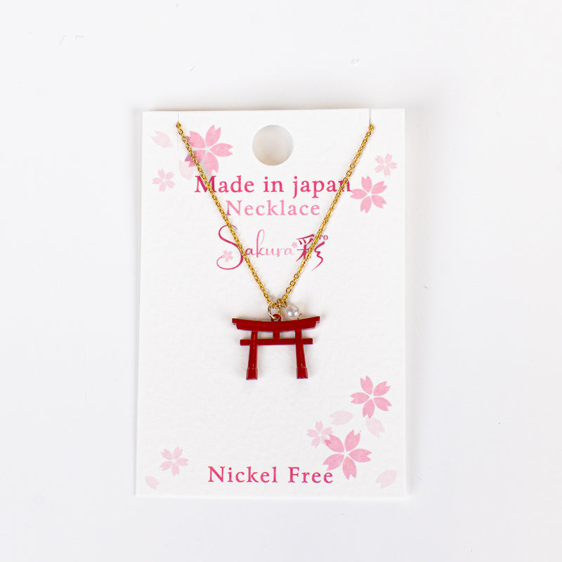 Japanische Halskette mit Anhänger Torii-Tor