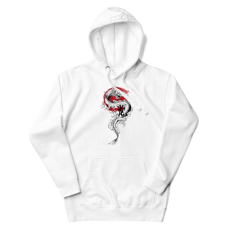 Japanische Hoodie - Dragon & Sun S