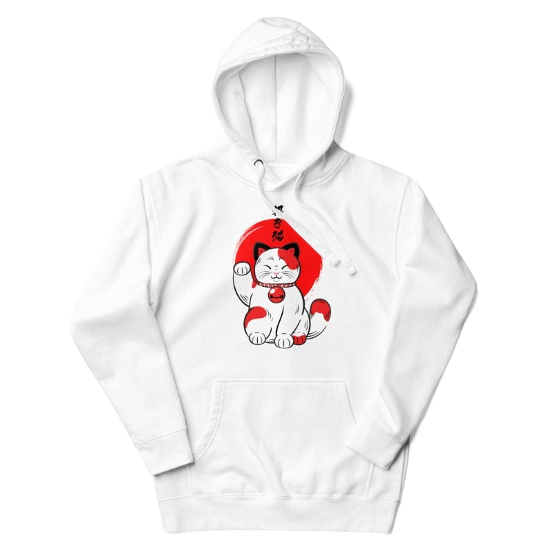 Japanische Hoodie - Katze Glücksbringer S