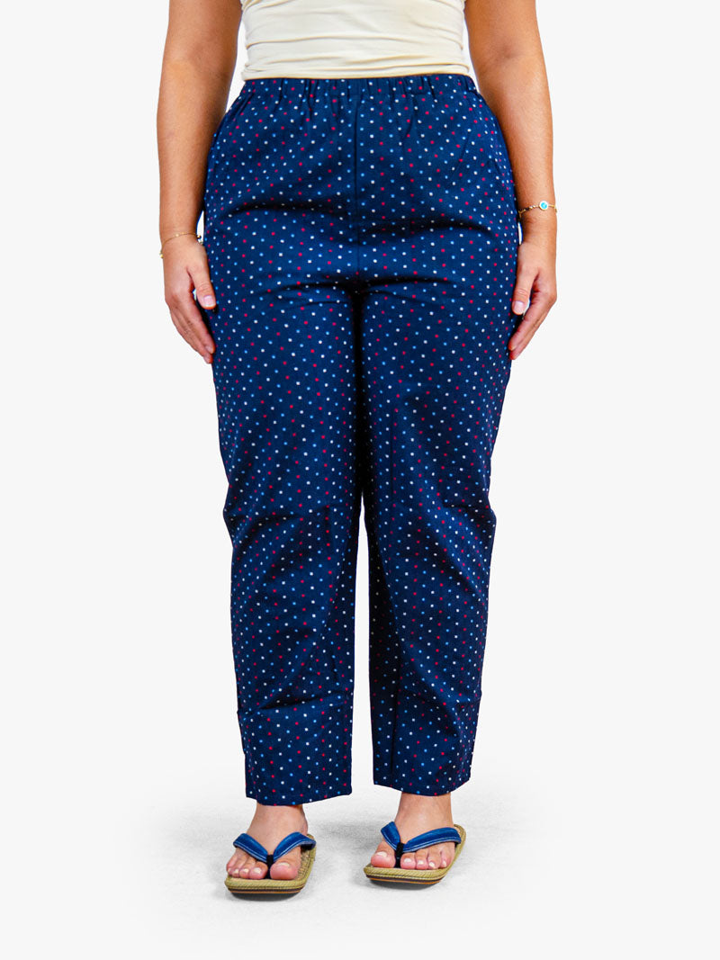 Japanische Hose Damen – Marineblaue Arare