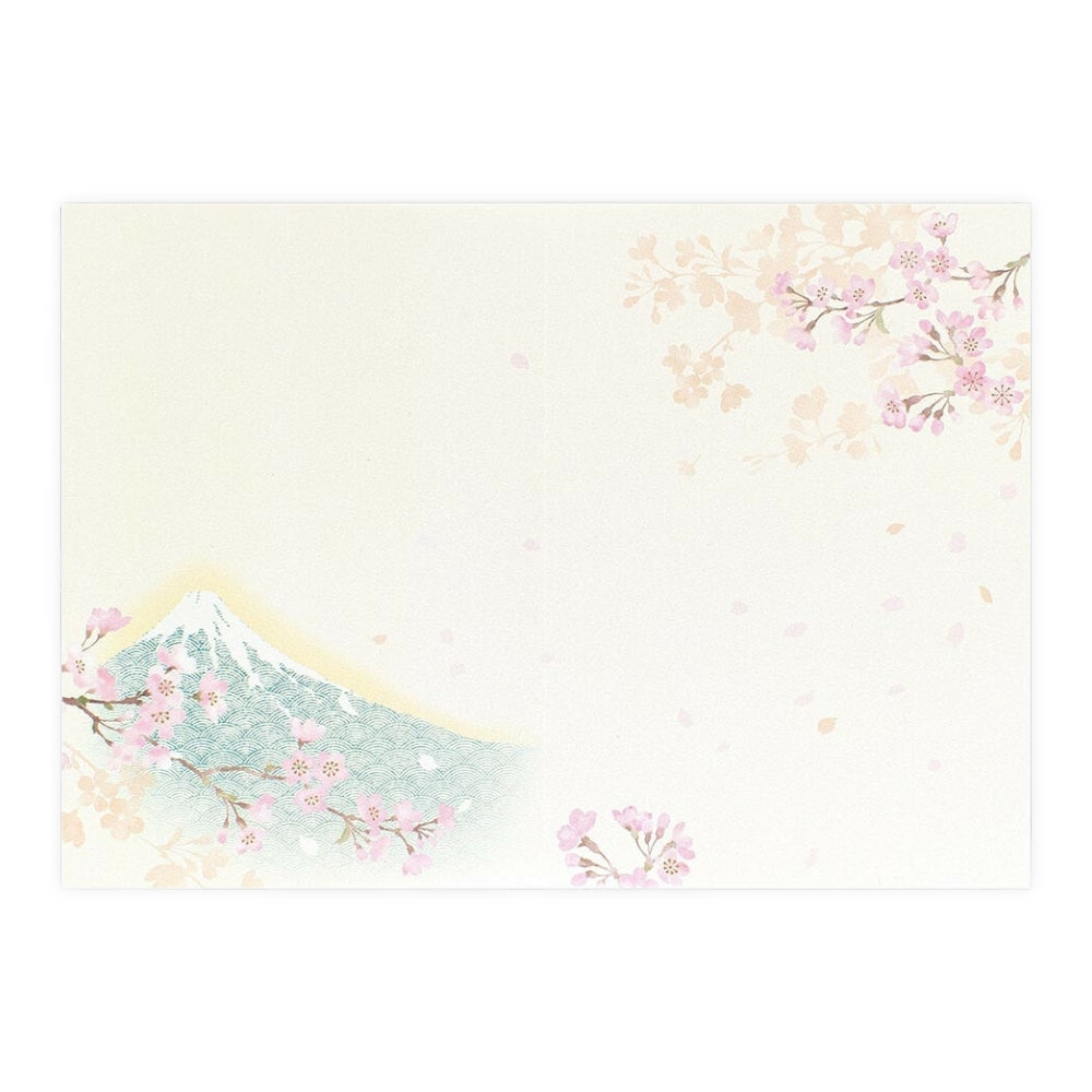 Japanische Karte - Fuji & Kirschblüten