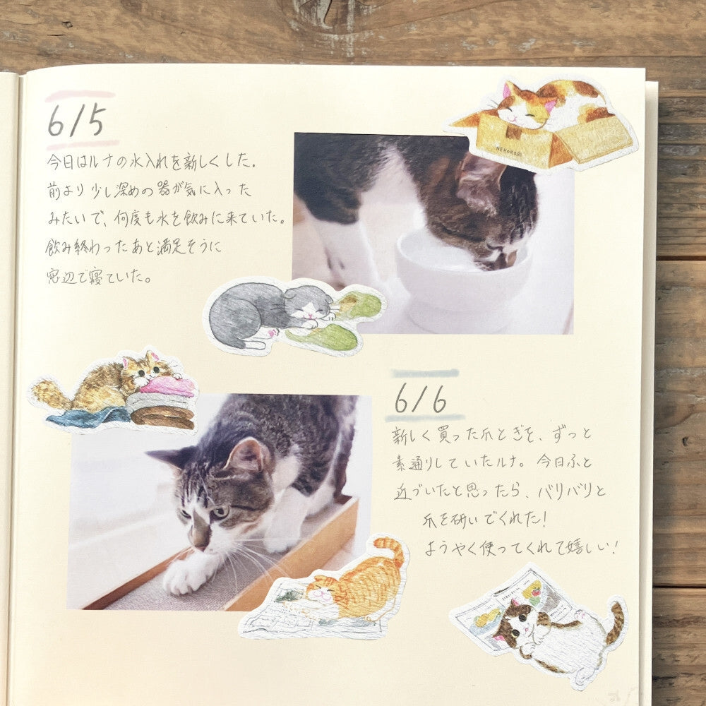 Japanische Katzensticker - Nekorobi