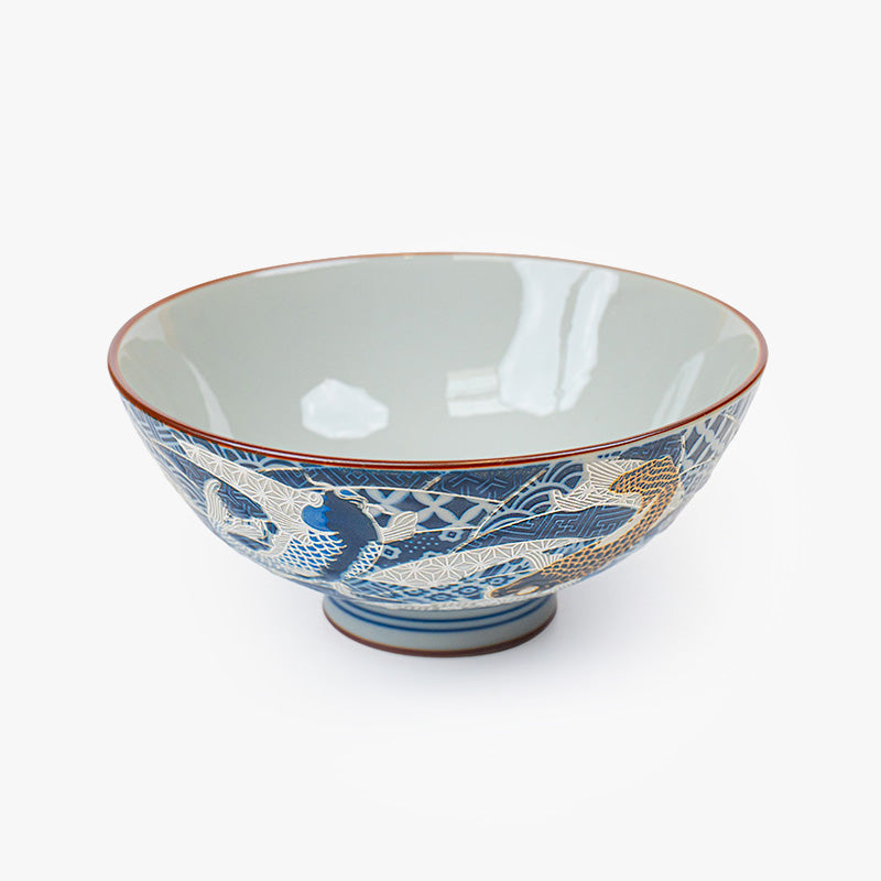 Japanische Keramikschale Koi-Karpfen