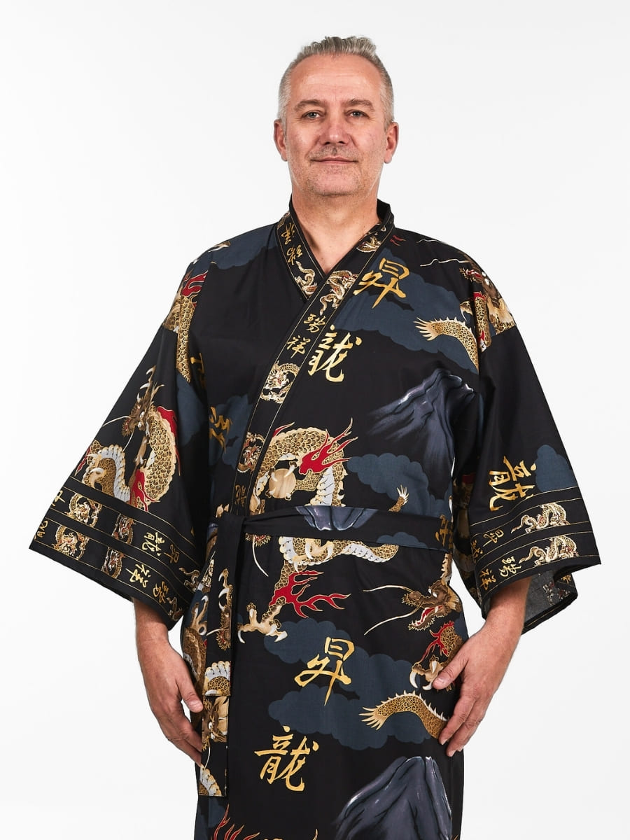 Japanische Kimono Herren - Drache Einheitsgröße