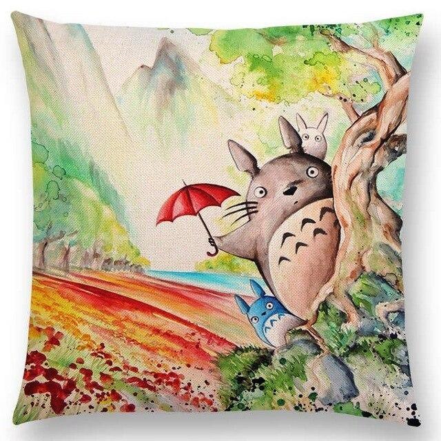 Japanische Kissenbezüge - Totoro & Regenschirm