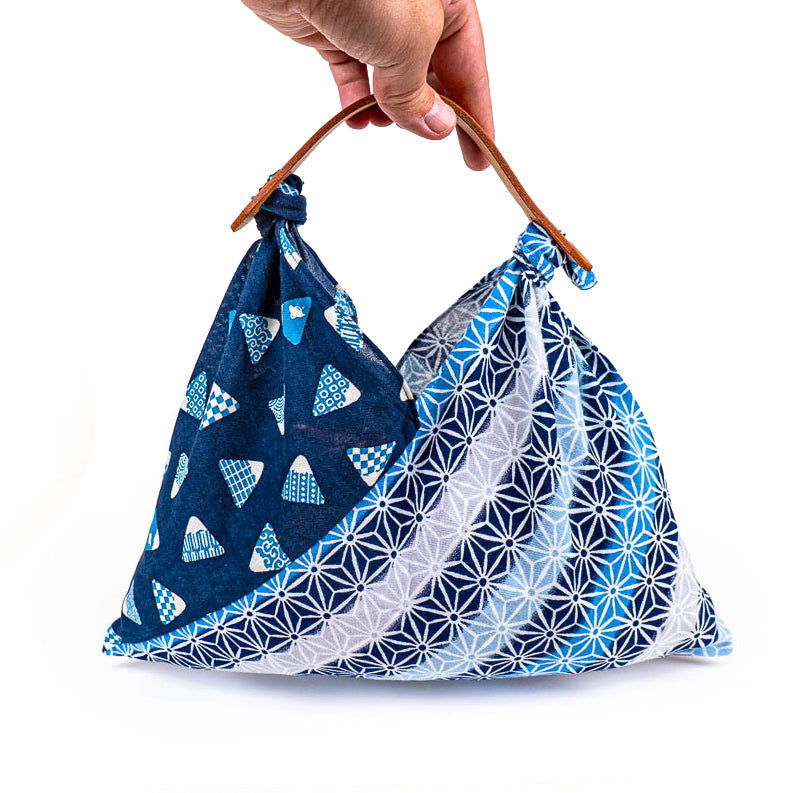 Japanische Knotentasche Azuma Bukuro Indigo