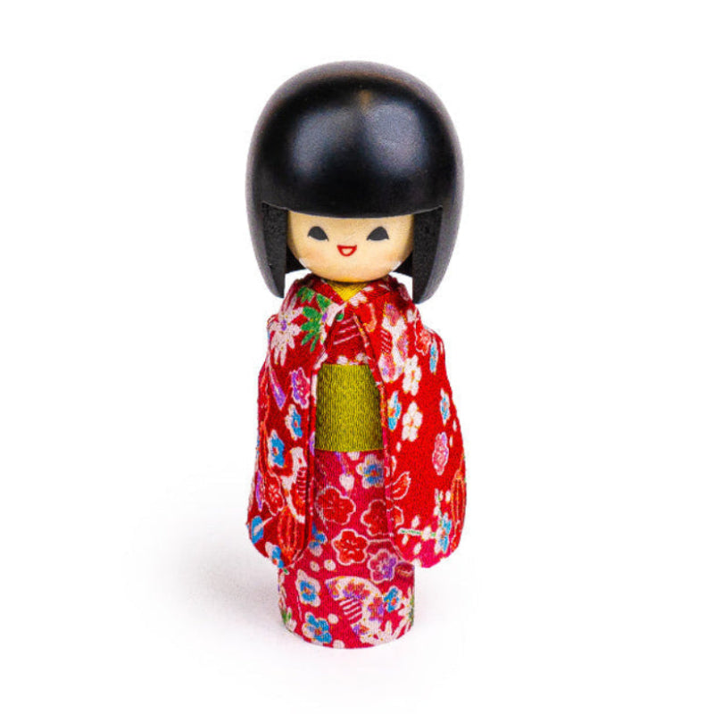 Japanische Kokeshi Puppe - Egao Rosa