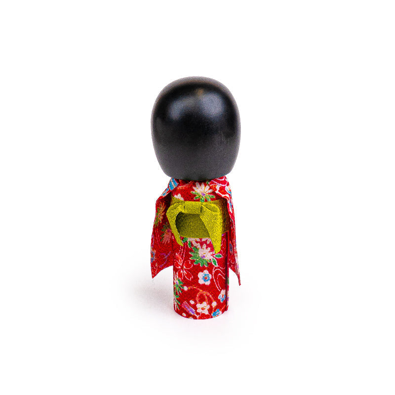 Japanische Kokeshi Puppe - Egao Rosa