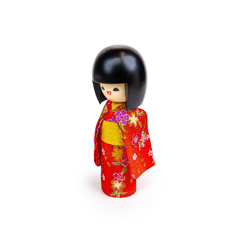 Japanische Kokeshi Puppe - Egao Rot