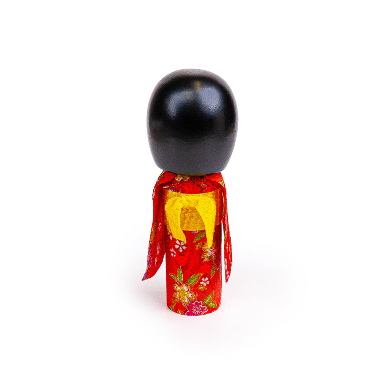 Japanische Kokeshi Puppe - Egao Rot