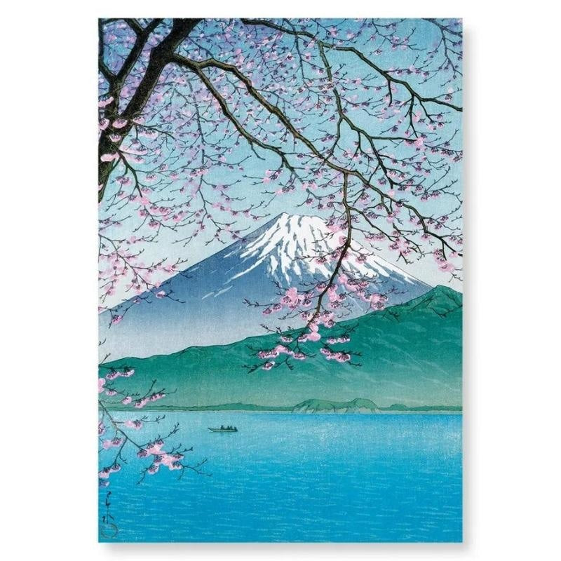 Japanische Malerei Landschaft - Mount Fuji A4