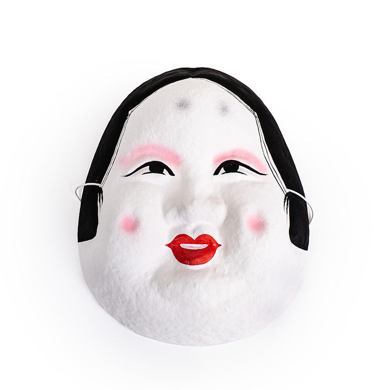 Japanische Maske aus Pappmaché - Okame