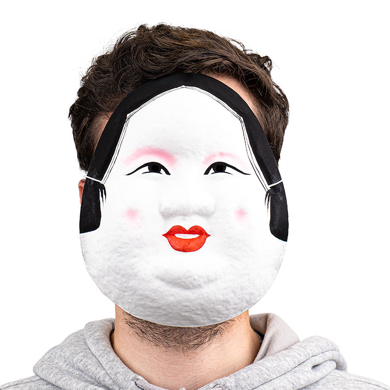 Japanische Maske aus Pappmaché - Okame