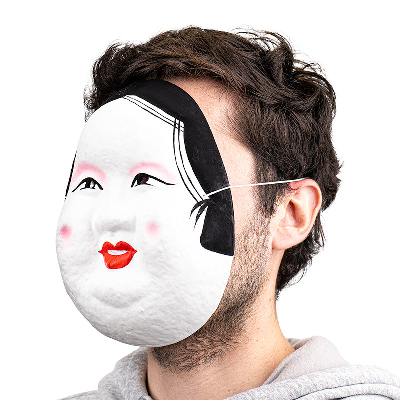 Japanische Maske aus Pappmaché - Okame