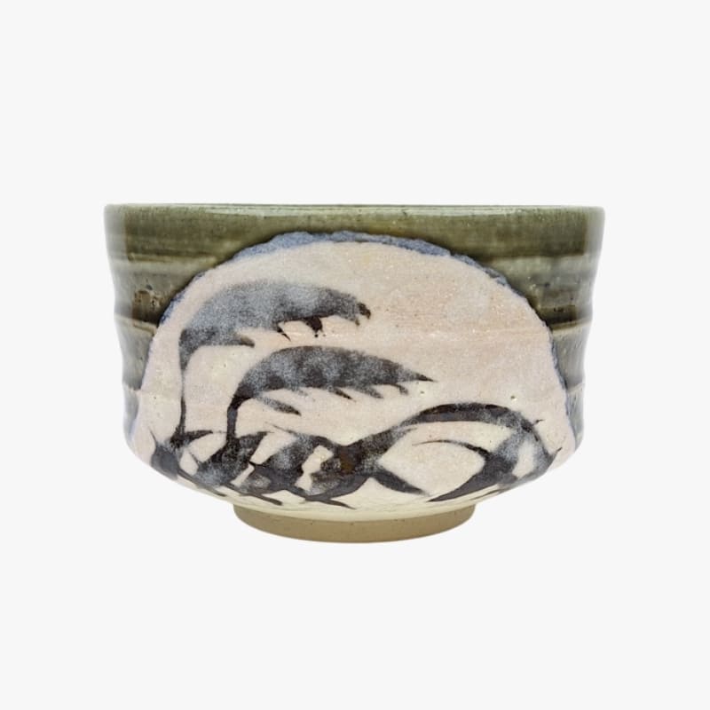 Japanische Matcha-Schale Oribe Ashi