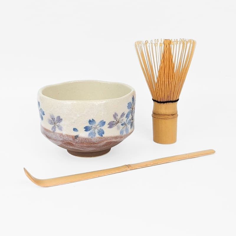 Japanische Matcha-Schale - Sakura Blau