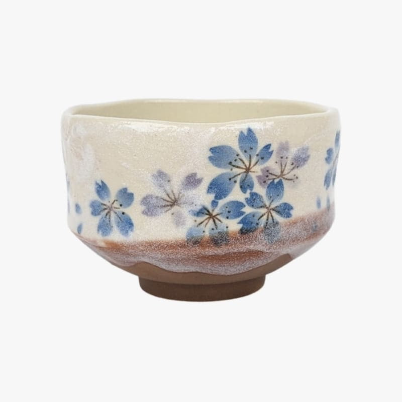 Japanische Matcha-Schale - Sakura Blau
