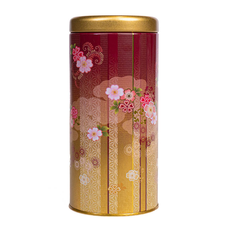 Japanische Metall-Teedose - Bokashi Rot