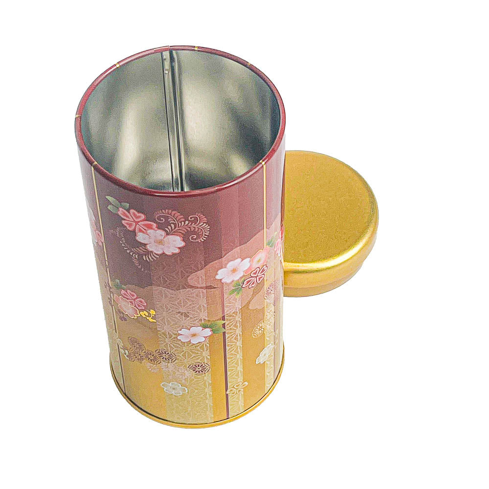 Japanische Metall-Teedose - Bokashi Rot