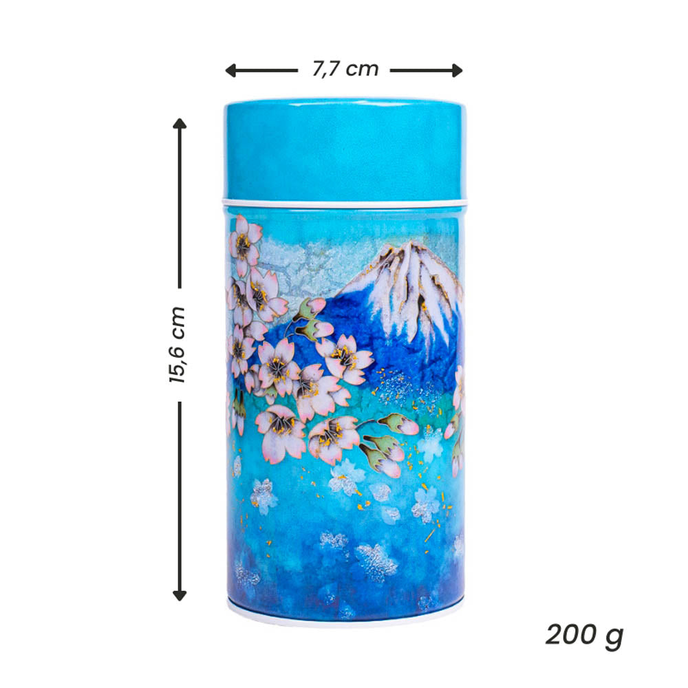 Japanische Metall-Teedose - Fuji und Blauer Himmel