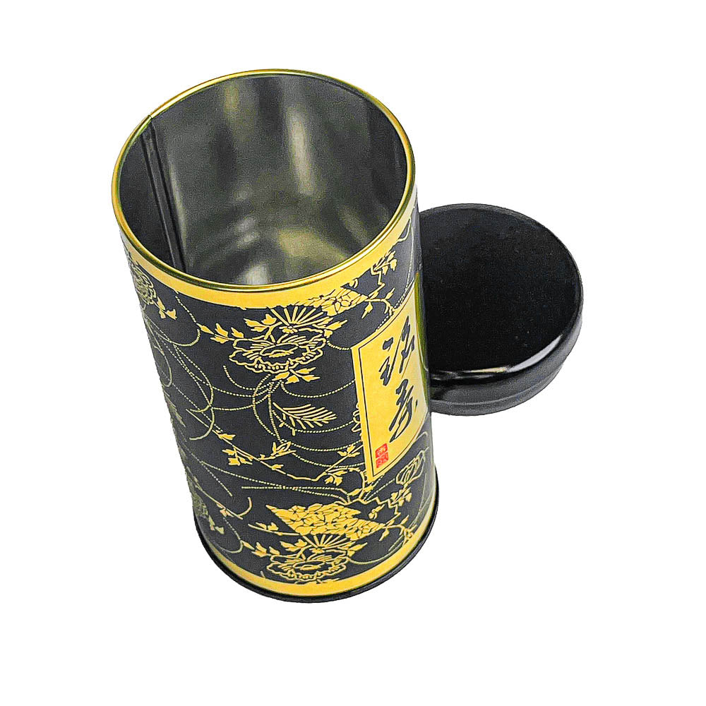 Japanische Metall-Teedose - Gentaku Schwarz