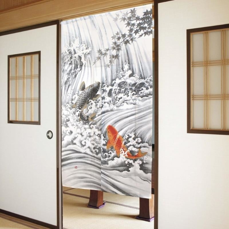 Japanische Noren - Koi-Karpfen 85 x 150 cm