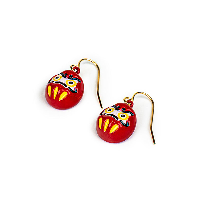 Japanische Ohrringe - Kleiner Daruma