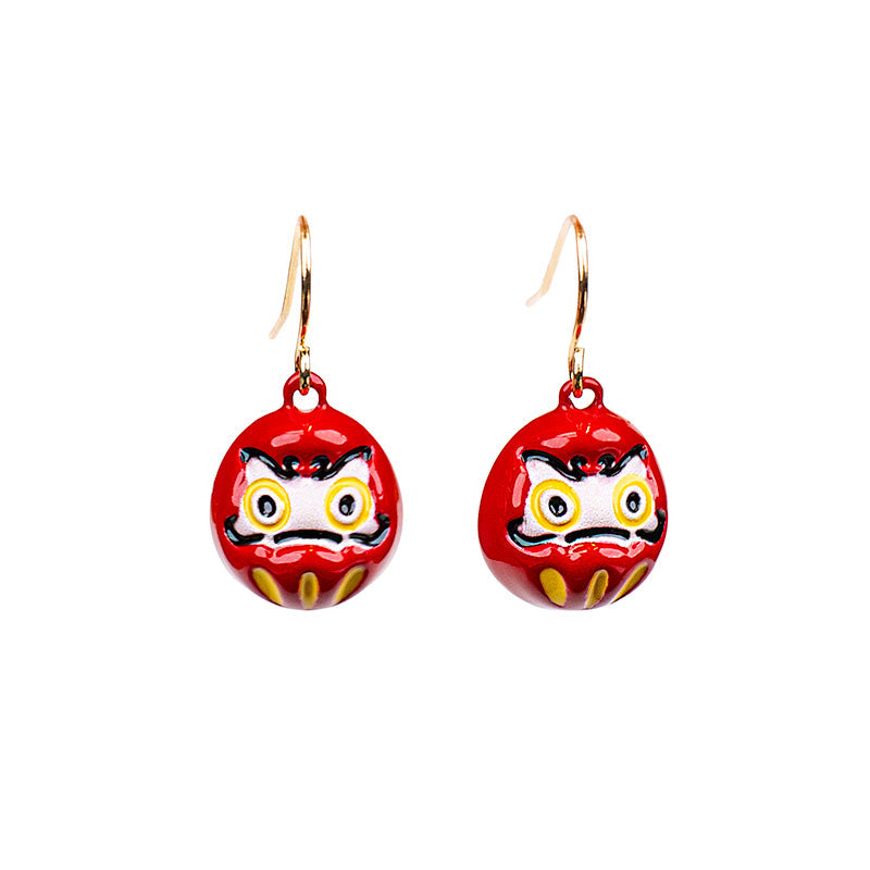 Japanische Ohrringe - Kleiner Daruma
