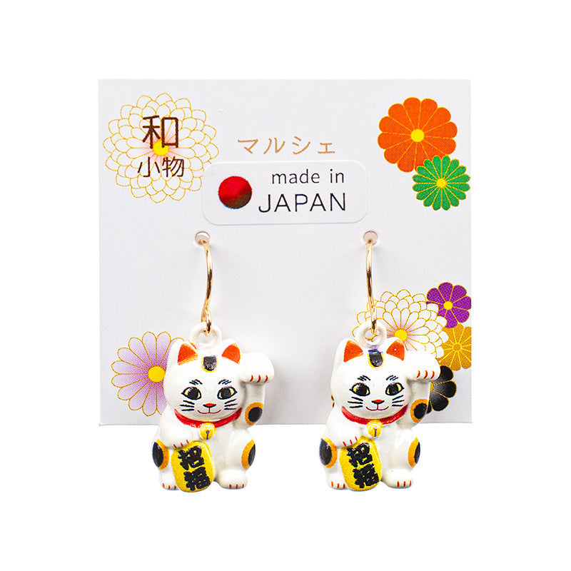 Japanische Ohrringe - Maneki Neko