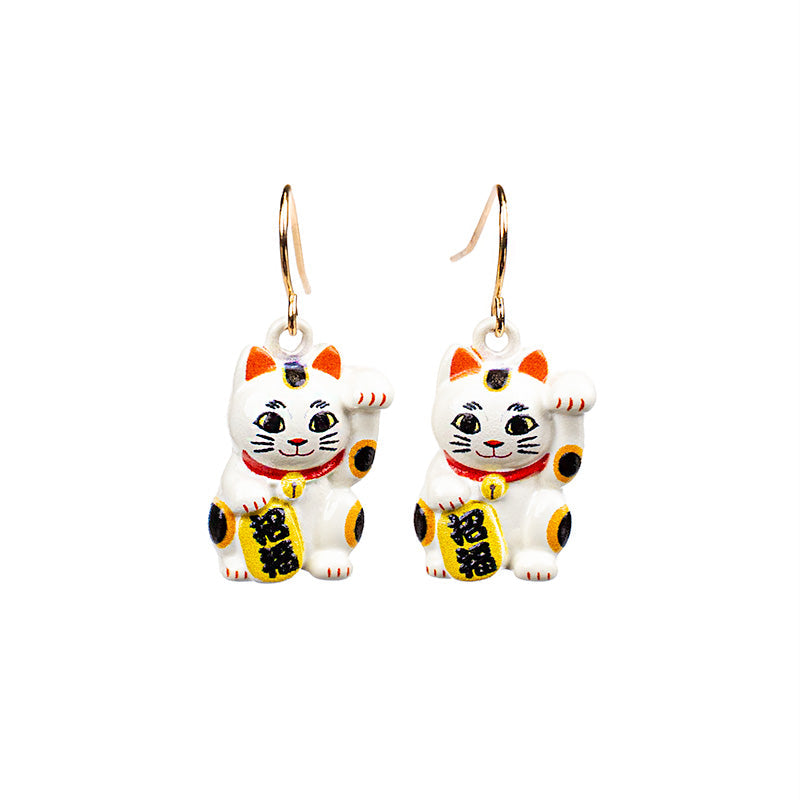 Japanische Ohrringe - Maneki Neko