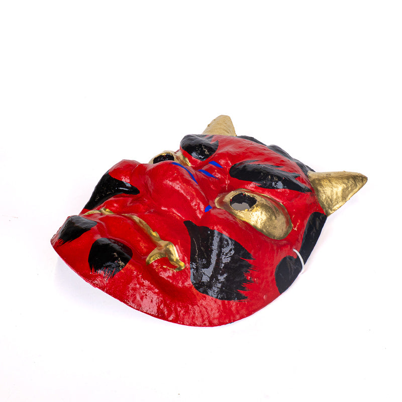 Japanische Oni-Maske aus Pappmaché - Rot