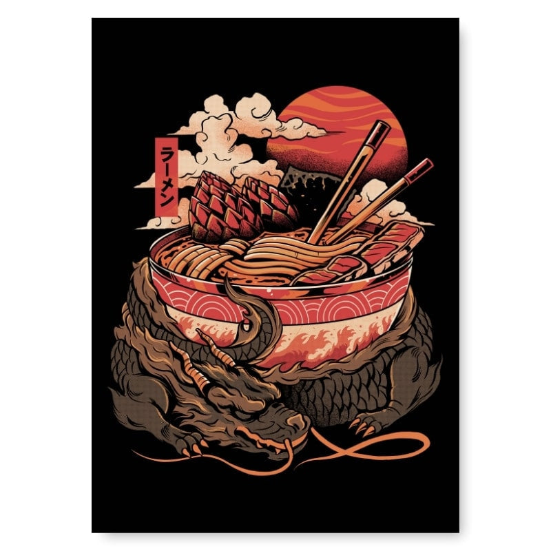 Japanische Poster - Dragon Ramen A3