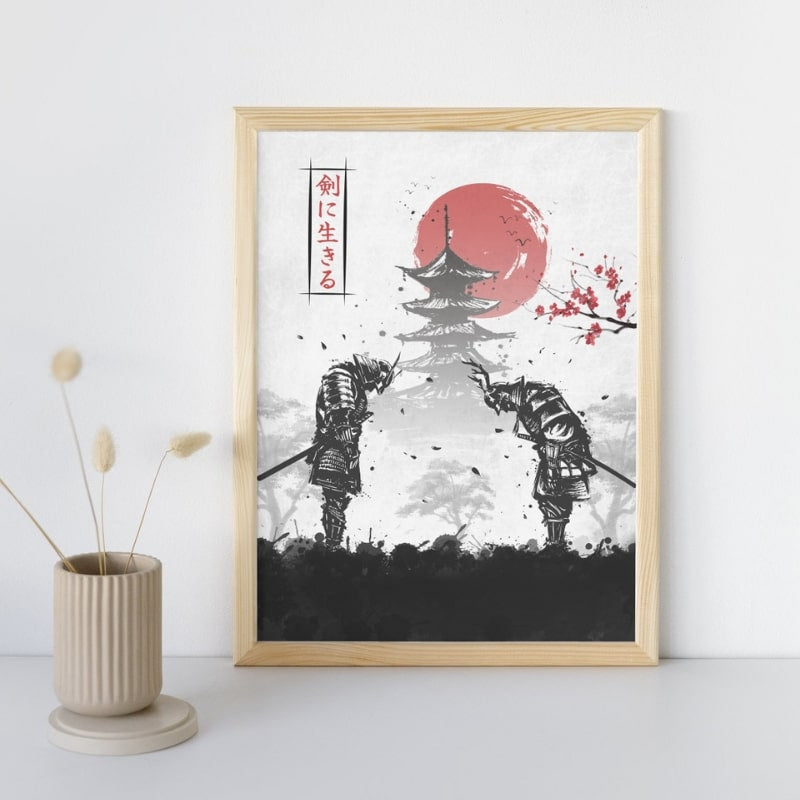 Japanische Poster - Duel of Samurai A3