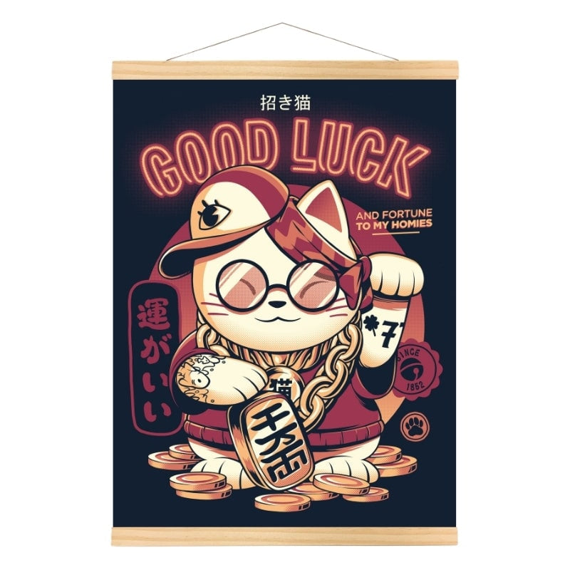 Japanische Poster - Maneki Neko A3