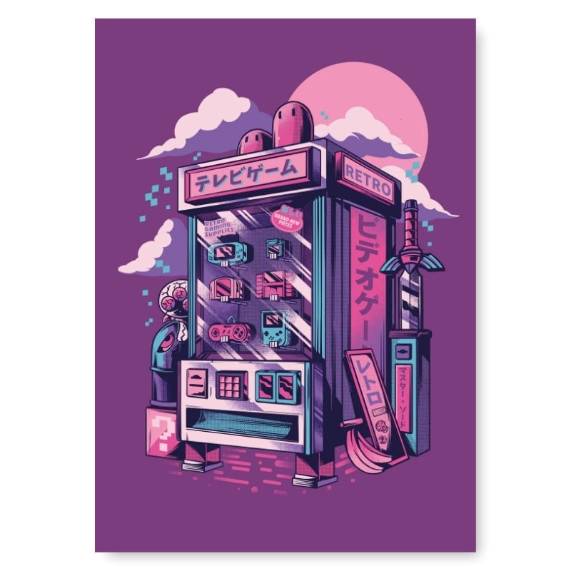 Japanische Poster - Retro Gaming A3