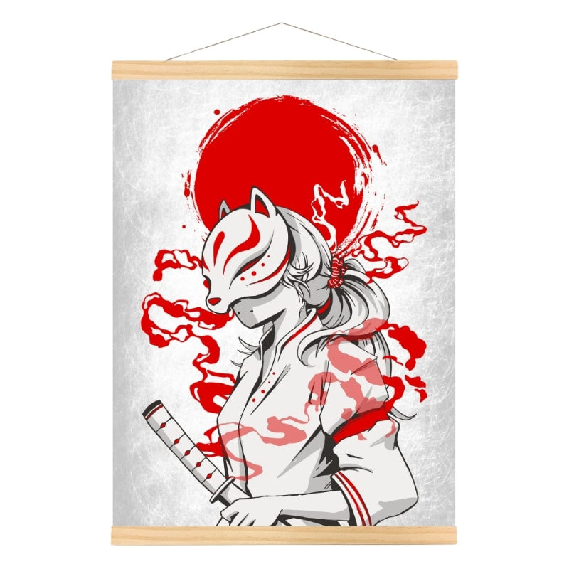 Japanische Poster - Samurai Kitsune A3