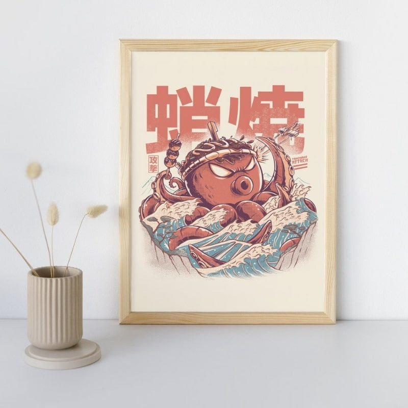 Japanische Poster - Takoyaki Attack A3