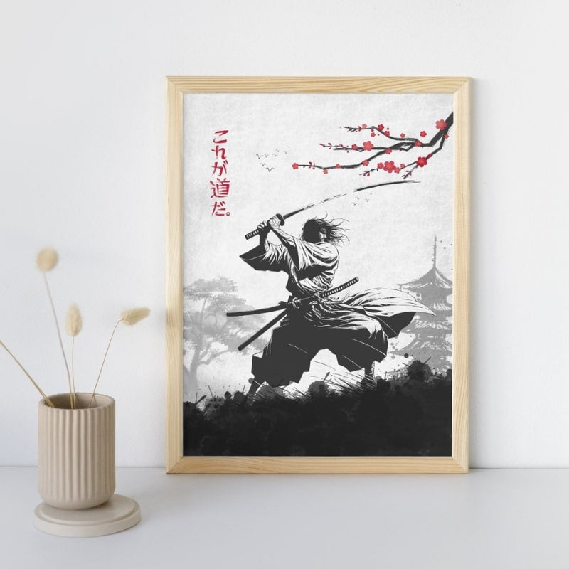 Japanische Poster - Weg des Kriegers A3