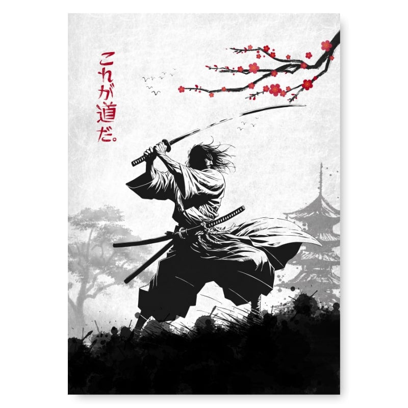 Japanische Poster - Weg des Kriegers A3