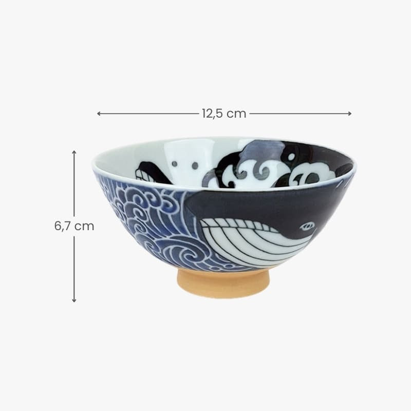 Japanische Reisschale - Wal