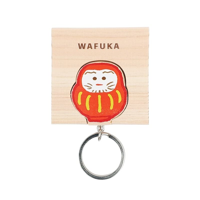 Japanische Schlüsselanhänger - Daruma Zypresse