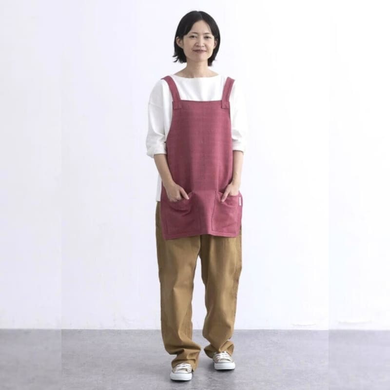 Japanische Schürze Kurz Unisex Rot