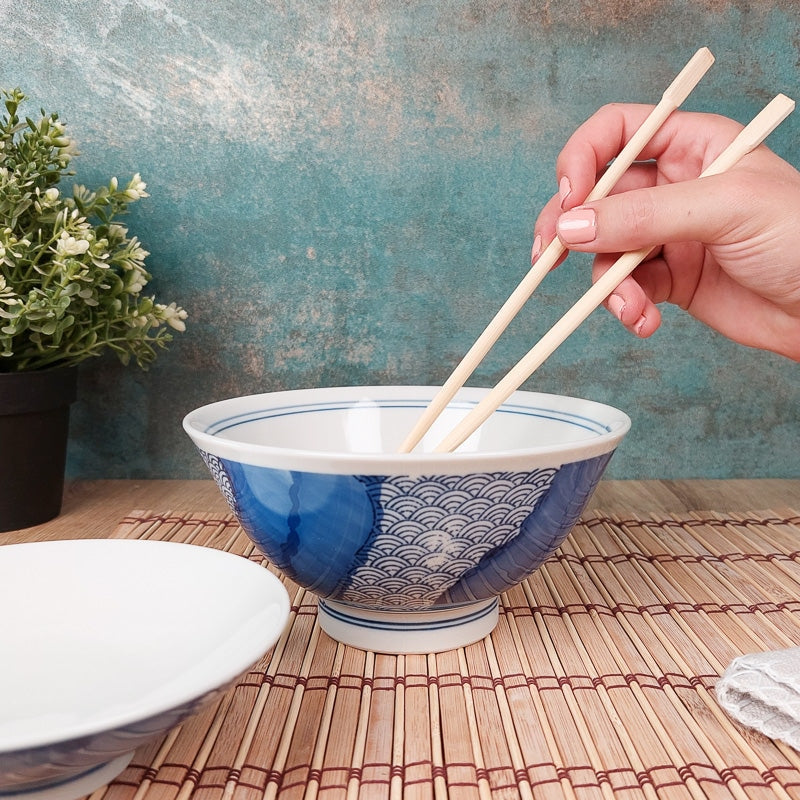 Japanische Schüssel Donburi - Seigaiha