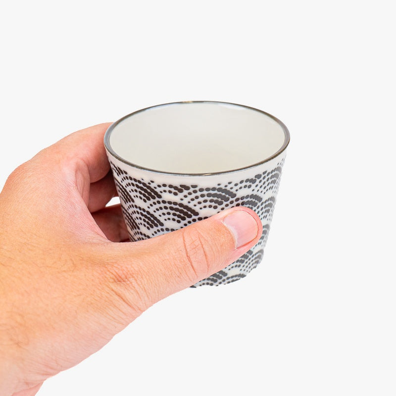 Japanische Soba Tasse – Seikaiha Muster