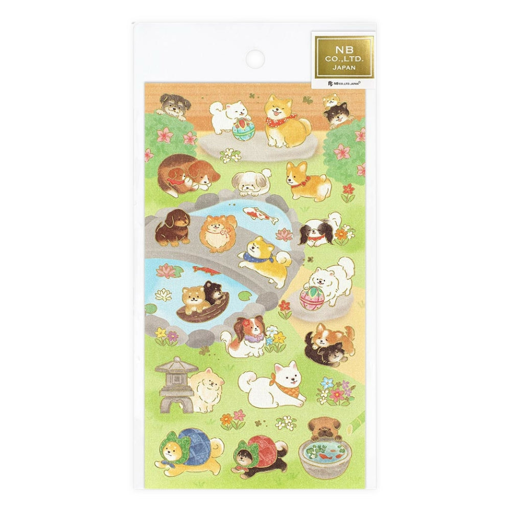 Japanische Sticker - Hunde & Japanischer Garten
