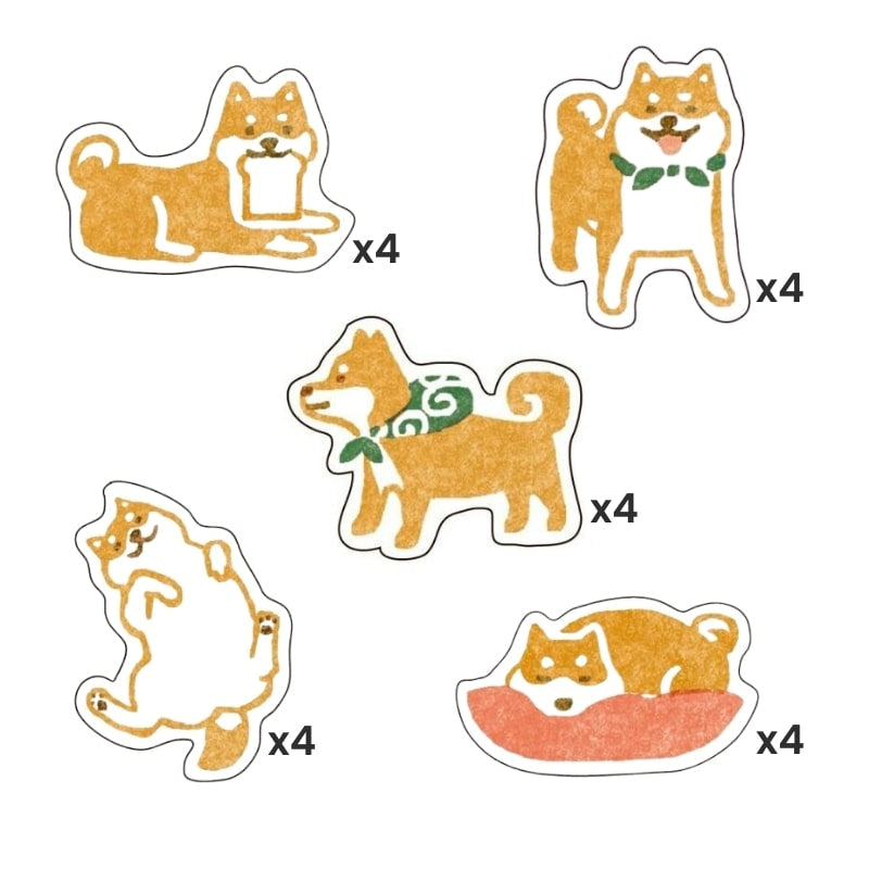 Japanische Sticker - Shiba-Hund
