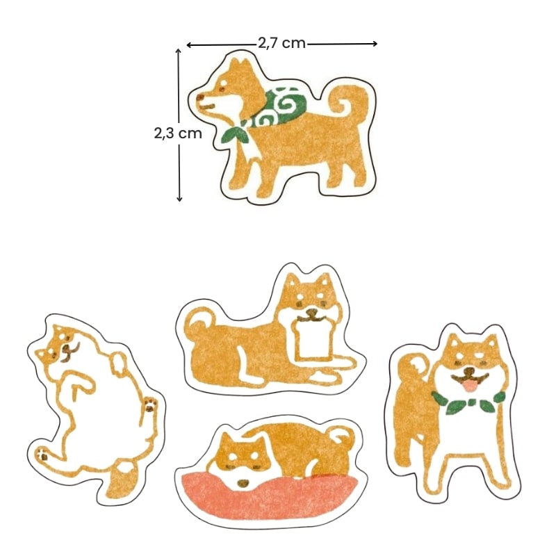 Japanische Sticker - Shiba-Hund