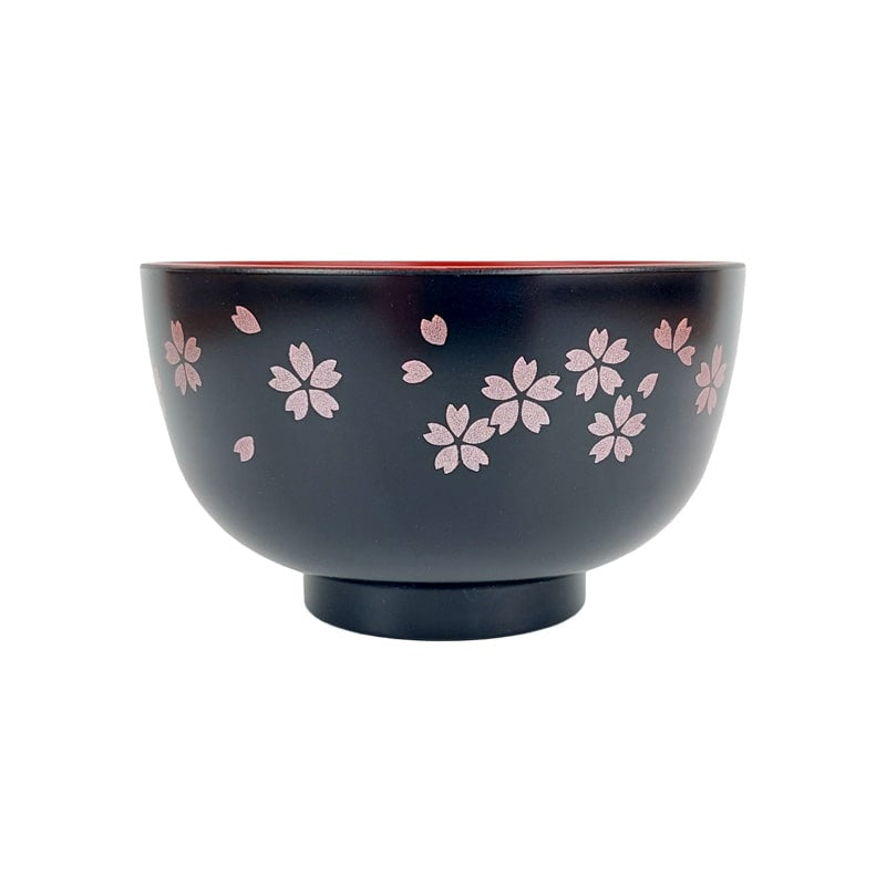 Japanische Suppenschüssel - Black Sakura
