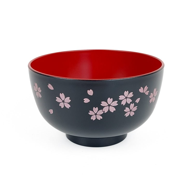 Japanische Suppenschüssel - Black Sakura